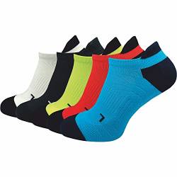 GAWILO 5 Paar Kurze Herren Laufsocken mit Kompression | Sportsocken | Anti-Blasen Schutz | Atmungsaktiv & Feuchtigkeitsregulierend (farbig 1, 39-42) von GAWILO