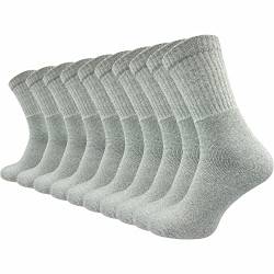 GAWILO Arbeitssocken Herren & Damen (10 Paar) | Tennissocken mit verstärktem Frotteefuß | Verstärkte Ferse & Spitze | Sportsocken mit Komfortbund (39-42, hellgrau) von GAWILO