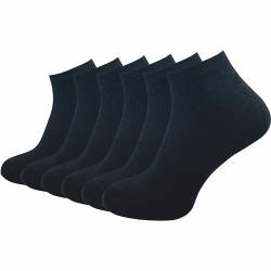 GAWILO Damen Quarter Socken ohne drückende Naht (6er-Pack) Schwarz, 35-38 von GAWILO