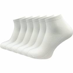 GAWILO Damen Quarter Socken ohne drückende Naht (6er-Pack) weiß, 35-38 von GAWILO