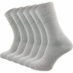 GAWILO Damen Socken (6er-Pack) ohne Gummidruck | extra weiter Komfortbund | Business & Freizeit (as3, numeric, numeric_39, numeric_42, regular, regular, hellgrau) von GAWILO