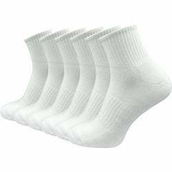 GAWILO Damen Tennissocken (6 Paar) | Sportsocken aus 80% Baumwolle mit einer gepolsterten Sohle | ideal auch als Freizeitsocken in Ihren Sneakern | ohne drückende Naht über den Zehen (39-42, weiß) von GAWILO