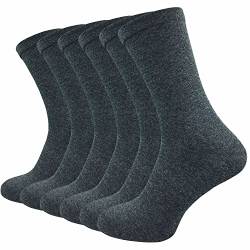 GAWILO Damen Venensocken (6 Paar) | Ohne Gummibund & ohne Naht | Venenfreundliche, blickdichte Wellness Socken | Geeignet für Diabetiker (35-38, grau) von GAWILO