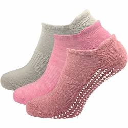 GAWILO Damen Yoga & Pilates Socken (3 Paar) | Stopper Socken | sicherer Halt auf glatten Böden, ohne drückende Zehennaht | mit rutschfesten Noppen (farbig 1, 35-38) von GAWILO