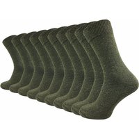 GAWILO Freizeitsocken für Herren, robuste Army Socken zum Wandern und Jagen aus Wolle (70) (10 Paar) mit dicker Frotteesohle von GAWILO