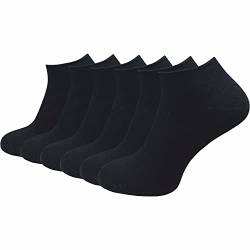 GAWILO Herren Sneaker Socken (6er-Pack) | Freizeitsocken ohne drückende Naht über den Zehen (schwarz, 43-46) von GAWILO