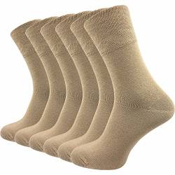 GAWILO Herren Socken (6er-Pack) ohne Gummidruck | extra weiter Komfortbund | Business & Freizeit (39-42, braun) von GAWILO
