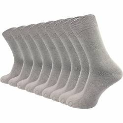 GAWILO Hochwertige Socken aus 80% Baumwolle | Damen & Herren | 9 er- Pack | weiche Baumwolle | Business und Freizeit (35-38, grau) von GAWILO