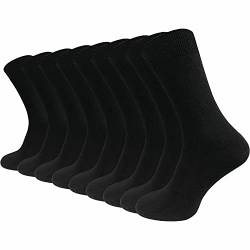 GAWILO Hochwertige Socken aus 80% Baumwolle | Damen & Herren | 9 er- Pack | weiche Baumwolle | Business und Freizeit (47-50, schwarz) von GAWILO
