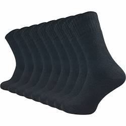 GAWILO Jägersocken für Herren (9 Paar) | Robuste Army- und Freizeitsocken mit Frotteefuß verhindert Bildung von Blasen und reguliert Feuchtigkeit (39-42, schwarz) von GAWILO