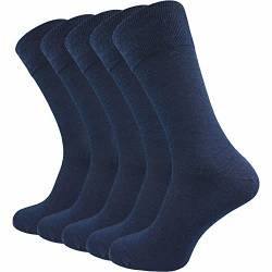 GAWILO Merino Socken für Herren aus 64% Schurwolle | 5 Paar hochwertige Strümpfe aus Merino Wolle kühlen im Sommer und wärmen im Winter (47-50, blau) von GAWILO
