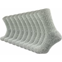 GAWILO Norwegersocken für Herren mit Wolle und gepolsterter Frotteesohle (10 Paar) warmer Winterstrumpf gegen kalte Füße - Arbeitssocken mit Wolle von GAWILO