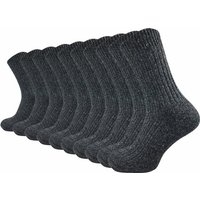 GAWILO Norwegersocken für Herren mit Wolle und gepolsterter Frotteesohle (10 Paar) warmer Winterstrumpf gegen kalte Füße - Arbeitssocken mit Wolle von GAWILO