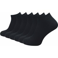 GAWILO Sneakersocken aus 100% Baumwolle für Damen in weiß & schwarz (6-Paar) ohne drückende Naht über den Zehen - atmungsaktiv - absolut blickdicht von GAWILO