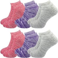 GAWILO Sneakersocken für Damen mit schicker Ringel Optik - perfekter Sitz ohne Verrutschen (6 Paar) atmungsaktiv dank hohem Baumwollanteil - hält Füße frisch & trocken von GAWILO