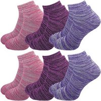 GAWILO Sneakersocken für Damen mit schicker Ringel Optik - perfekter Sitz ohne Verrutschen (6 Paar) atmungsaktiv dank hohem Baumwollanteil - hält Füße frisch & trocken von GAWILO