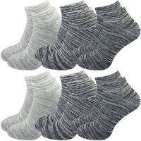 GAWILO Sneakersocken für Damen mit schicker Ringel Optik - perfekter Sitz ohne Verrutschen (6 Paar) atmungsaktiv dank hohem Baumwollanteil - hält Füße frisch & trocken von GAWILO