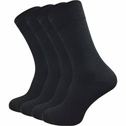 GAWILO Socken aus Bio-Baumwolle (4 Paar) | Herrensocken ohne drückende Naht | Business Socken plastikfrei verpackt & in einer Green Factory produziert (39-42, schwarz) von GAWILO