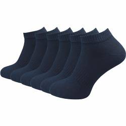 GAWILO Sportsocken ohne Naht (6 Paar) | Kurze Socken für Damen und Herren | Dank Rippschaft kein Verrutschen und kein Faltenwurf (43-46, blau) von GAWILO