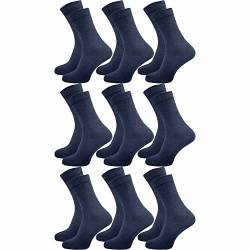 GAWILO Venensocken für Damen (9 Paar) | Ohne Gummibund & ohne drückende Naht | Socken mit Komfortbund | Weich & bequem (blau, 39-42) von GAWILO