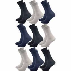 GAWILO Venensocken für Damen (9 Paar) | Ohne Gummibund & ohne drückende Naht | Socken mit Komfortbund | Weich & bequem (farbig 1, 35-38) von GAWILO