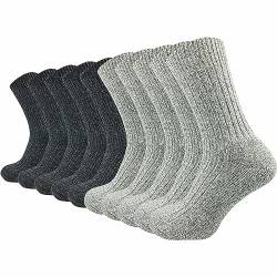 GAWILO warme Herren Arbeitssocken mit Wolle (10 Paar) dicke Norweger Socken mit gepolsterter Frotteesohle | Ideale Winterstrümpfe gegen kalte Füße (47-50, mix) von GAWILO