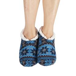 Kuschelig Warm Hüttensocken rutschfest Socken Damen Winter Bodensocken Warme Haushaltssocken für den Innenbereich Lauf Socken Socken Herren Bier Damen Bodensocken Flauschige Socken (Blue, One Size) von GBEN