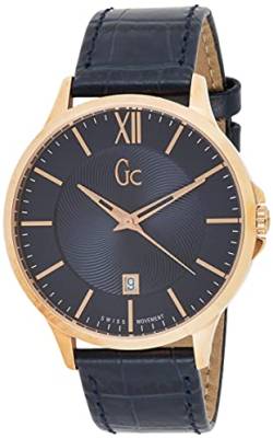 Gc Herren Executive Blaue Lederuhr Y38002G7 von GC