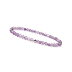 GD GOOD.designs EST. 2015 Amethyst Armband Damen mit echten Natursteinen und 925 Silber Perle I Naturstein Armband aus facettierte 4mm Edelstein Perlen - Inkl. Geschenkbeutel von GD GOOD.designs EST. 2015