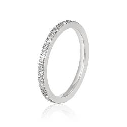 GD GOOD.designs EST. 2015 Zirkonia Ring für Damen I Verlobungsring Silber 54 von GD GOOD.designs EST. 2015