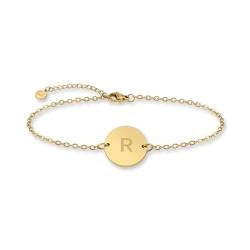 Initialen Armband für Frauen | Mädchen mit Gravur R Romy Ronja Rosa Rose Rebecca Rieke Romina Rebekka Rita Ria Raphael Robin Richard Rafael Robert Ryan Roman Ruben Romeo Rene René von GD GOOD.designs EST. 2015