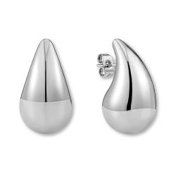 Tropfen Ohrringe Silber für Damen I Dupes Ohrringe aus hautverträglichem Edelstahl I Silver Waterdrop Earrings von GD GOOD.designs EST. 2015