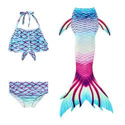 GD-SJK Lässige Badebekleidung für Mädchen, Bikini-Badeanzug, 3-teiliges Set für Kinder, Mädchen, Cosplay (#4,130cm) von GD-SJK