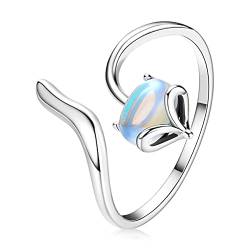 GDDX Daumen verstellbare Tiersammlung Ringe Sterling Silber Fingerring Schmuck Geburtstagsgeschenke für Frauen (Fuchsring) von GDDX