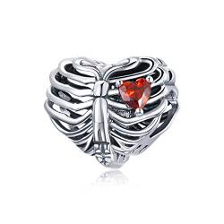 GDDX Herz/Blume/Kaffeetasse Charms Armband 925 Sterling Silber Geeignet für Pandora Armbänder Halsketten Weihnachtsgeschenke für Frauen Mädchen(Herz Charm) von GDDX