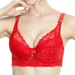 GDNIA Damen Push Up Bügel BH mit Spitze Soft Cup Verstellbarem Support Große Größen BHS von GDNIA