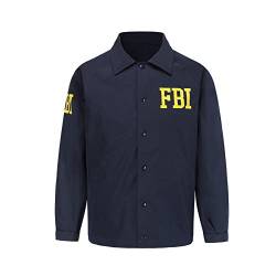 GEANBAYE Fbi Jacke für Damen und Herren (marineblau), Marineblau, M von GEANBAYE