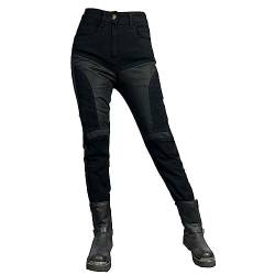 GEBIN Motorradhose Damen, Motorrad Jeans Damen Atmungsaktiv Motorrad Hose Motorradrüstung Schutzauskleidung Motorcycle Biker Pants 4 x Schutz Ausrüstung (M) von GEBIN