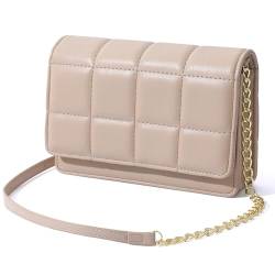 GEEADNB Kleine Crossbody-Tasche für Frauen Handy Brieftasche Geldbörse Clutch Handtaschen mit Kreditkartenschlitzen (Khaki) von GEEADNB
