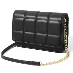 GEEADNB Kleine Crossbody-Tasche für Frauen Handy Brieftasche Geldbörse Clutch Handtaschen mit Kreditkartenschlitzen (Schwarz) von GEEADNB