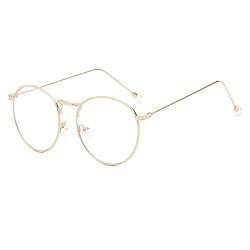 GEMSeven Perle Myopie Brille Für Frauen Elegante Metall Round Frame Kurzsichtige Brillen von GEMSeven