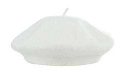 GEMVIE Barett Mütze Damen Klassische Baskenmütze im Französische Stil Einfarbig Winter Beanie Mütze Weiß von GEMVIE