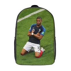 Rucksäcke Mädchen Kinder Schulrucksack Mbappe Schultasche 3D Gedruckt Fußballstar Schultasche Für Kinder Grund- Und Mittelschüler 17zoll von GENBAK