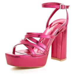 GENSHUO Damen Sandalen Schuhe Sommer High Heels für modische Party Prom Dress von GENSHUO