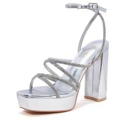 GENSHUO Damen Sandalen Schuhe Sommer High Heels für modische Party Prom Dress von GENSHUO