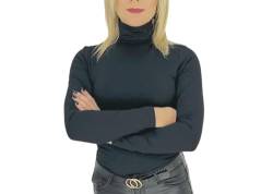 GENTLE Damen Pullover Rollkragenpullover mit Reißverschluss Rollneck Pullover Shirt Langarm Unterhemd Langarmshirt schwarz leicht für einen trendigen Look von GENTLE