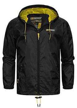 GEO NORWAY BOAT MEN - Herrenjacke - Windjacke - Outdoorjacke - Langärmelige Funktionsjacke für Herren - Übergangsjacke Camping-Jagd-Stoff Schwarz - S von GEO NORWAY