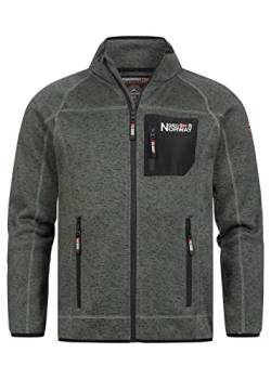 GEO NORWAY Herren Jacke Title Zipper Fleecejacke Chest-Pocket & Embro WW4704H/GNO L dark grey von GEO NORWAY