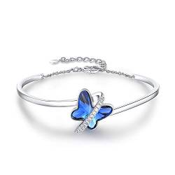 GEORGE · SMITH Schmetterlings-Armband für Damen, versilberter Schmuck, Damen-Armband, Muttertagsgeschenk für Mama von GEORGE · SMITH