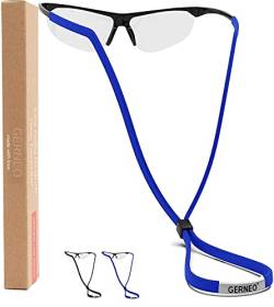 GERNEO® - DAS ORIGINAL - Premium Brillenband & Sportbrillenband - extrem zuverlässiges Brillenband für Sportbrillen, Sonnenbrillen, Lesebrillen – Wasserfest (1x Tiefschwarz & 1x Königsblau) von GERNEO